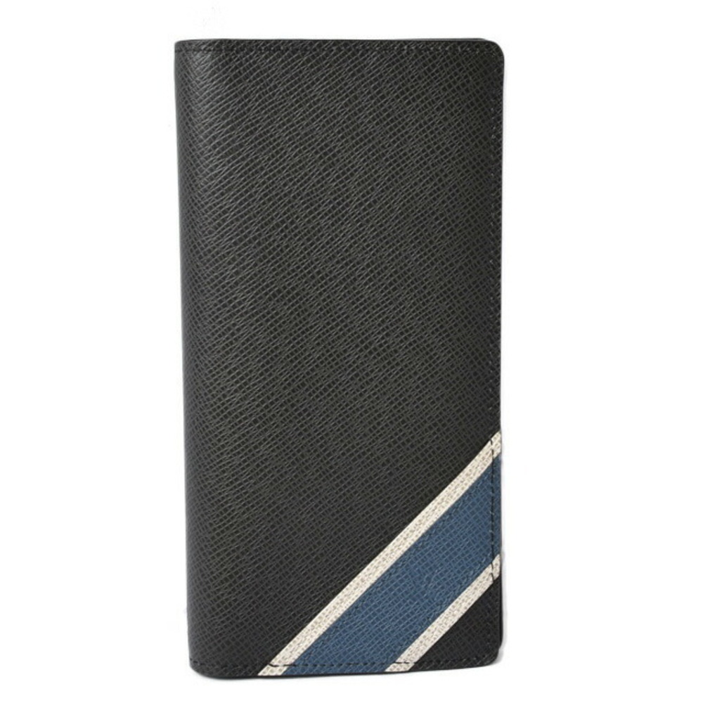 Louis Vuitton Long Wallet Portefeuille Brazza Ardoise Animation Taiga Stripe